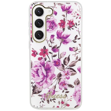 Étui Guess Flower Collection pour Samsung Galaxy S23, blanc