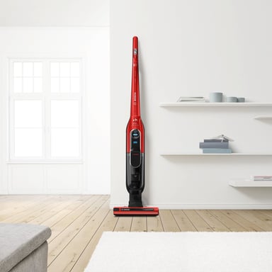 Bosch Serie 6 BLH86PET1 aspiradora de pie y escoba eléctrica Aspiradora escoba Batería Secar Rojo