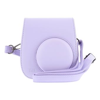 Etui photo TnB LENSY pour Instax mini 12 Violet, protection simili cuir, fermeture magnétique et bandoulière réglable - Neuf