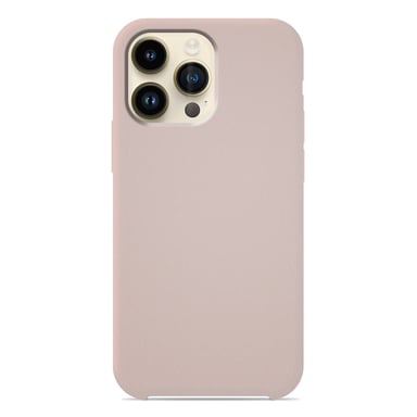 Coque silicone unie Soft Touch Sable rosé compatible Apple iPhone 14 Pro Max