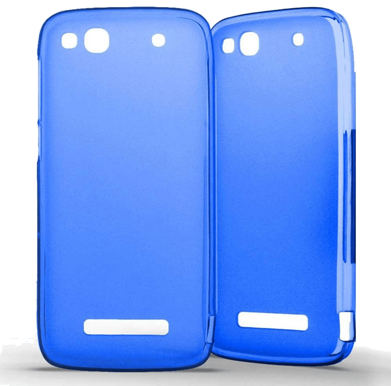 Coque silicone unie compatible Givré Bleu Alcatel One Touch Idol Alpha