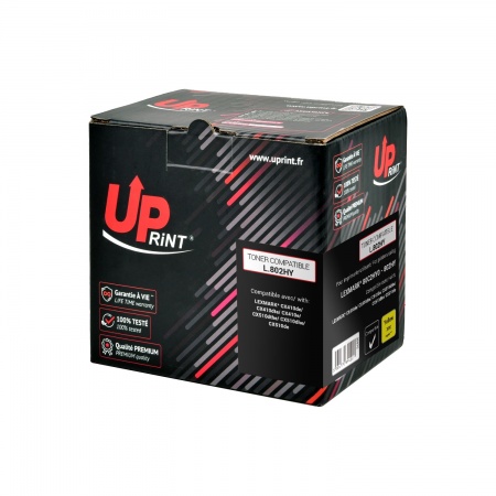 Toner UPrint compatible LEXMARK 80C2HY0 802HY jaune Neuf