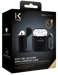 (O) Custodia di ricarica wireless per Apple AirPods in morbido silicone gel, nero satinato