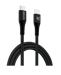 Câble USB-C vers Lightning certifié MFi Apple métallisé tressé Charge/sync (1M), Noir