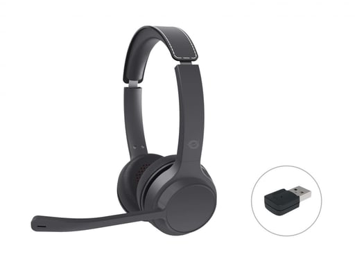 Conceptronic POLONA04BA écouteur/casque Écouteurs Avec fil &sans fil Arceau Appels/Musique USB Type-C Bluetooth Noir