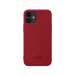Funda de gamuza Alcántara para Apple iPhone 12 mini, rojo rubí