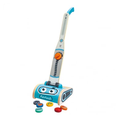 Aspiradora vintage de madera con accesorios incluidos