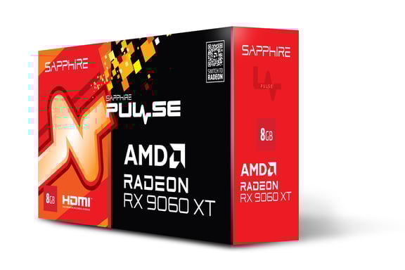 Sapphire PULSE AMD Radeon RX 9060 XT 8GB GPU 8 Go GDDR6
