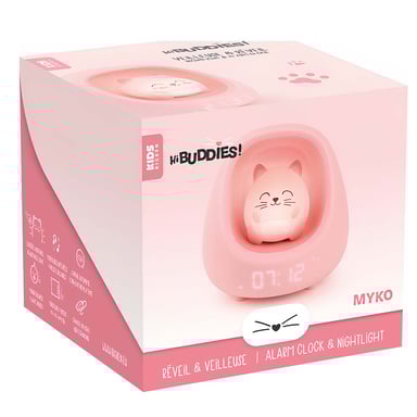 Sveglia Digitale per Bambini con Luce Notturna e 3 Melodie Rilassanti Gatto