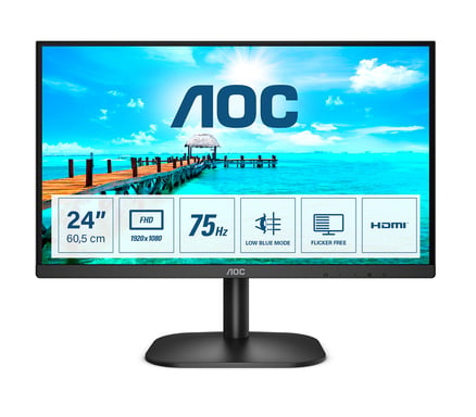 AOC B2 24B2XHM2 écran plat de PC 60,5 cm (23.8'') 1920 x 1080 pixels Full HD LCD Noir