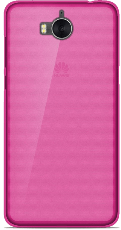 Coque silicone unie compatible Givré Rose Huawei Y5 2017