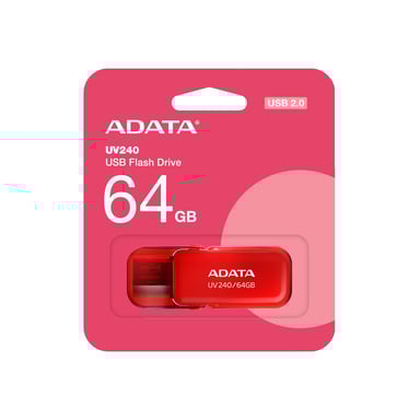 ADATA UV240 unidad flash USB 64 GB USB tipo A 2.0 Rojo