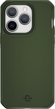 Apple iPhone 14 Pro Nylon balistico R rinforzato guscio duro 100% plastica riciclata verde Itskins