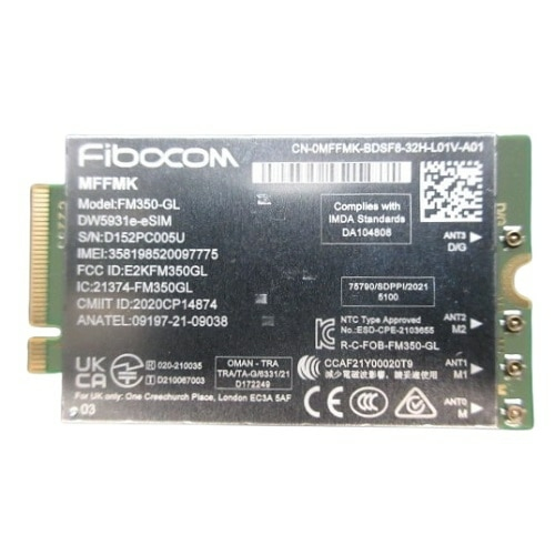 DELL DW5931E Interne WWAN 1250 Mbit/ Neuf - vue 2