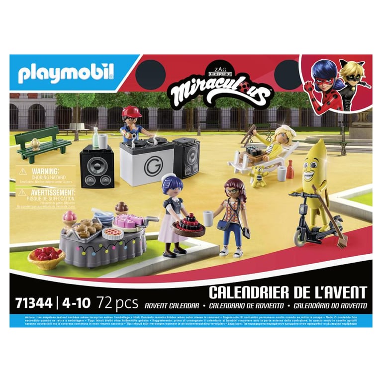 Calendrier de l'Avent Miraculous avec Personnages et Accessoires - Neuf