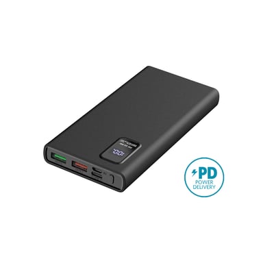 PLATINET Power Bank 10 000 mAh Polímero PD 3.0 QC 3.0 Pantalla LED Negro