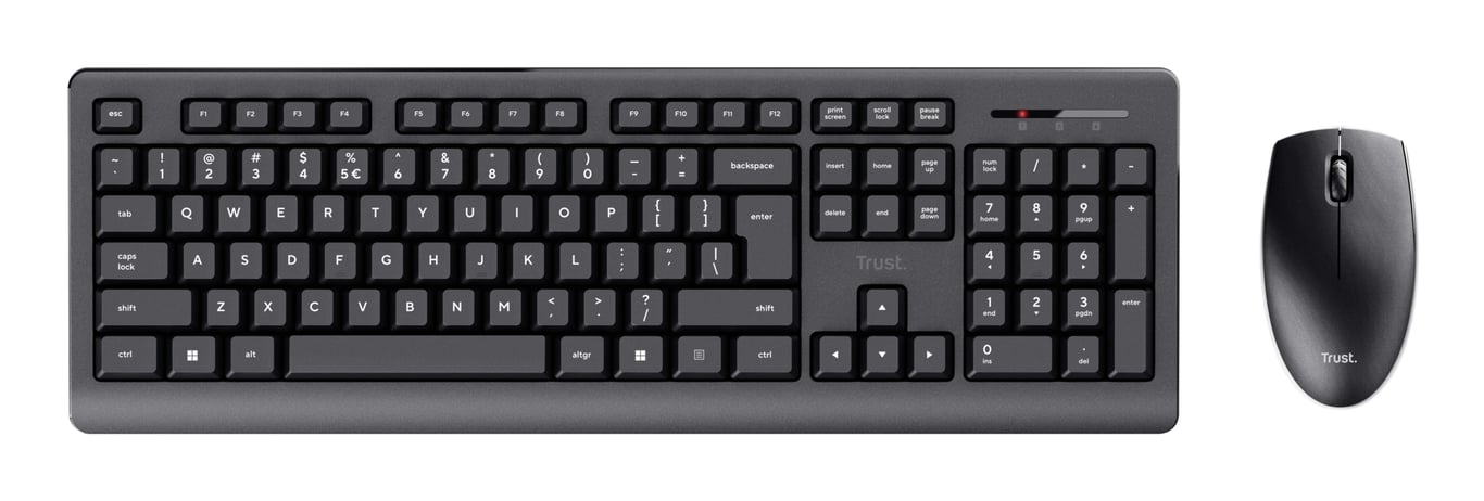 Trust Primo clavier Souris incluse Bureau RF sans fil QWERTY Espagnole Noir - Neuf