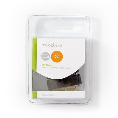 Nedis CCGB32900BK changeur de genre de câble DVI-I 24+5-Pin VGA Noir