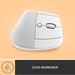 Logitech Lift Ergonomic Vertical Wireless Mouse, Bluetooth o Logi Bolt USB Receiver, Silent - Off White