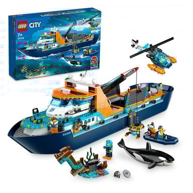 60368 LEGO City - Navire d'Exploration Arctique avec Hélicoptère et Minifigurines