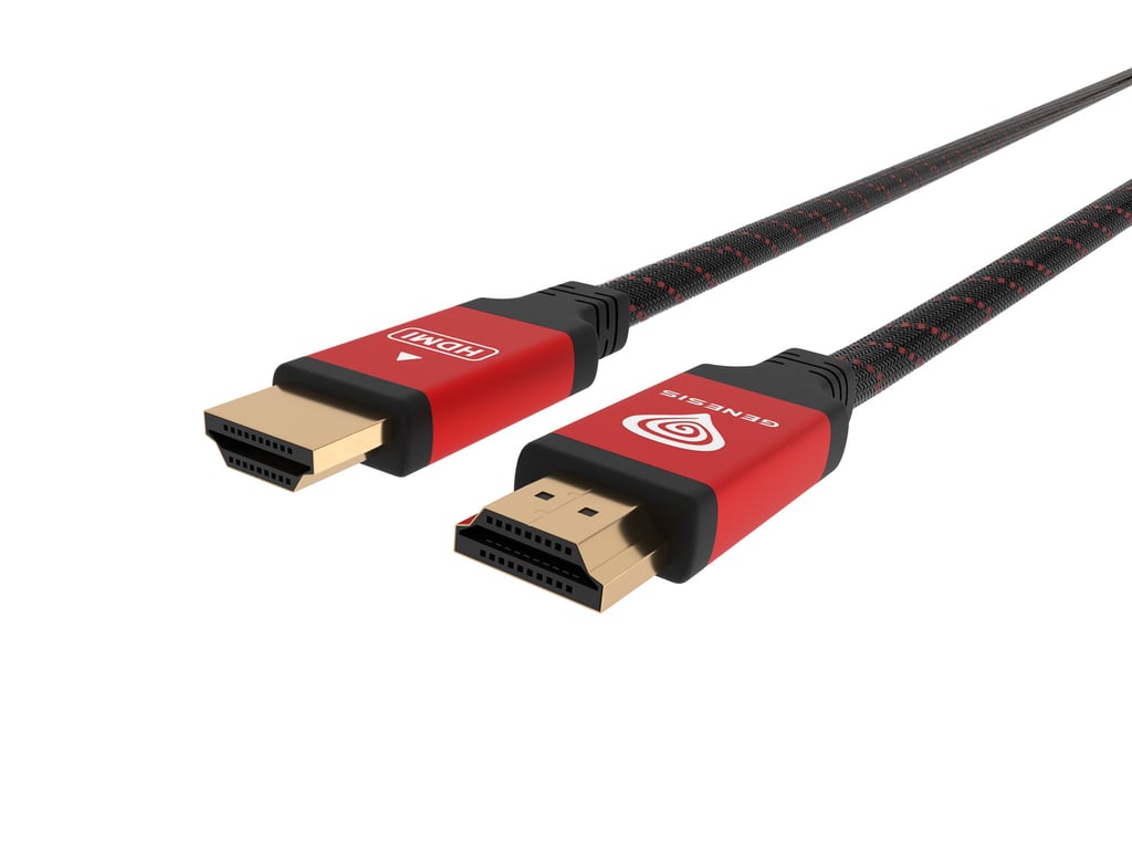 GENESIS NKA-0787 cable HDMI 3 m HDMI Tipo A (Estándar) Negro, Rojo - Nuevo