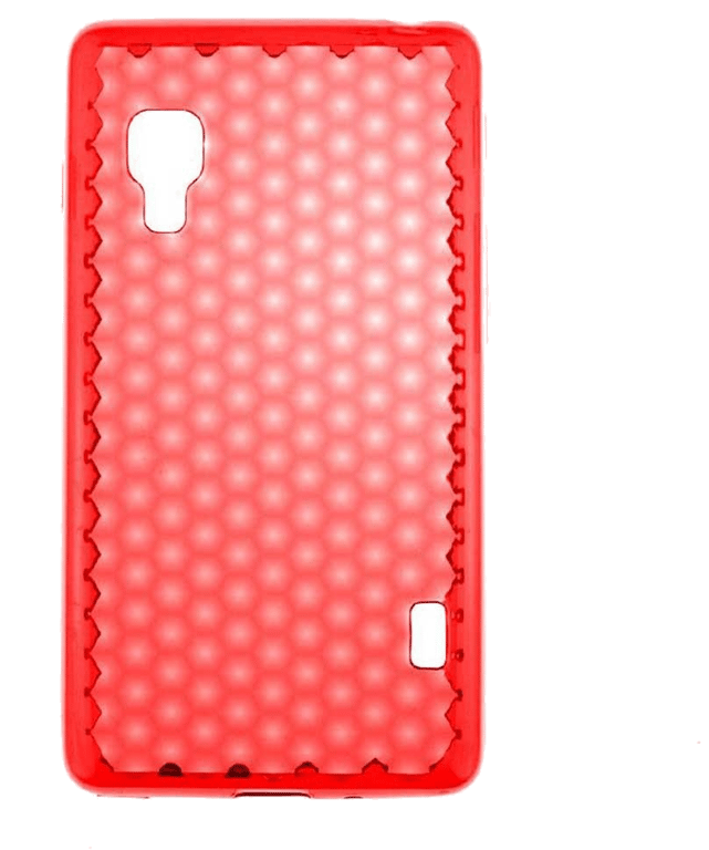 Coque silicone unie compatible Givré Rouge LG Optimus L5 II