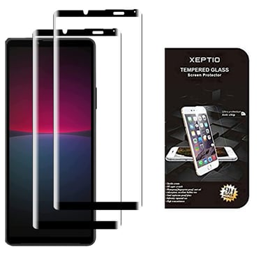 Cubierta completa de vidrio templado en negro para Sony Xperia 10 IV 5G (Xperia 10 4 5G) - XEPTIO