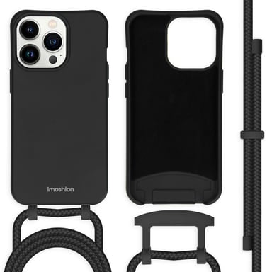 imoshion Coque de couleur avec cordon amovible pour Apple iPhone 13 Pro - Noir