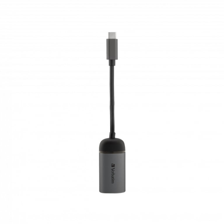 Verbatim 49146 station d'accueil USB 3.2 Gen 1 (3.1 Gen 1) Type-C Noir, Argent - Neuf