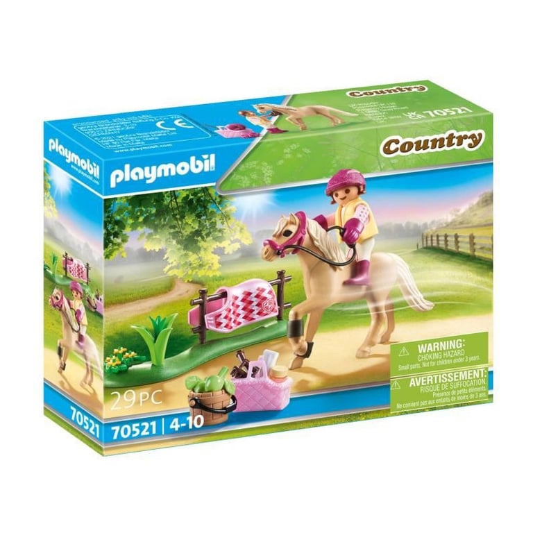 Figurine Cavalière Avec Poney Playmobil La Boîte Avec Accessoires Inclus