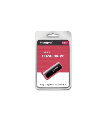 Integral INFD64GBBLK3.0 lecteur USB flash 64 Go USB Type-A 3.2 Gen 1 (3.1 Gen 1) Noir