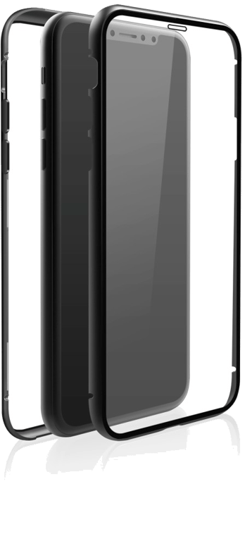 Coque de protection 360° Glass pour iPhone X/Xs, noir