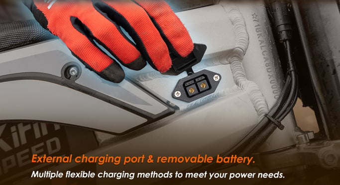 Motocicleta eléctrica todoterreno KUKIRIN X1 para adultos, batería extraíble de 48 V y 20,8 Ah