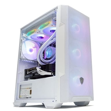 PC Gaming PcCom Ready Ryzen 7 5800X, 32 GB RAM, SSD 1 TB, RTX 5060 8 GB, Case Bianco ARGB