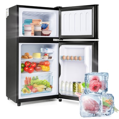 Roline Réfrigérateur Combiné Noir 60L Double Porte Compact Classe E