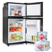 Roline Réfrigérateur Combiné Noir 60L Double Porte Compact Classe E