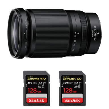 Objetivo Nikon Z 28-400mm f/4-8 VR + 2 SanDisk 128GB Extreme PRO UHS-II + Ebook ''20 consejos para fotos que impactan''
