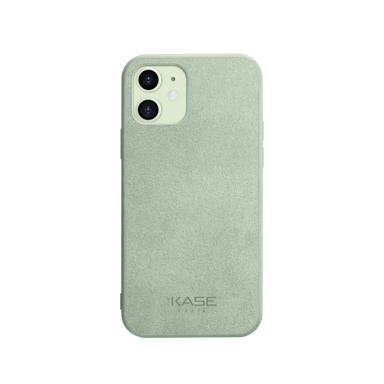 Funda de gamuza Alcantara para Apple iPhone 12/12 Pro, verde aguacate