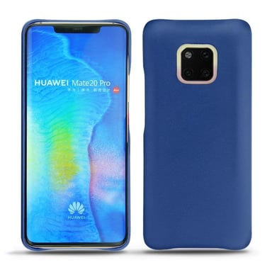 Coque cuir Huawei Mate 20 Pro -  - Bleu - Cuir lisse
