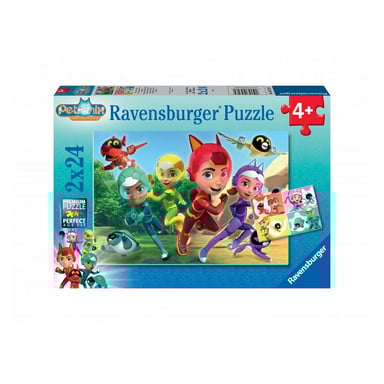 Puzzles de animales 2x24 piezas - Defensores de la naturaleza