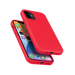 (O) Custodia antiurto in morbido silicone gel per Apple iPhone 12 mini, Ardent Red