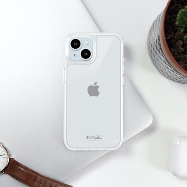 Custodia antiurto ibrida antibatterica invisibile per Apple iPhone 15, trasparente