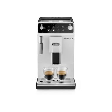 Machine à café automatique De'Longhi Autentica ETAM 29.513.WB 15 bars avec buse vapeur Cappuccino, moulin intégré, blanc