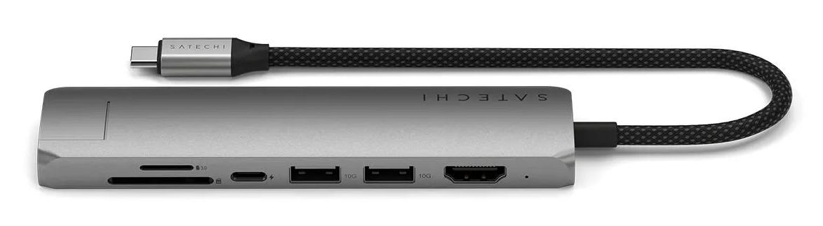 Satechi ST-P7SM hub & concentrateur USB Type-C 10000 Mbit/s Gris - Neuf