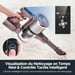 Eureka AK10 Pro Aspiradora sin cable, 29000pa potente motor BLDC de 450W, Aspiradora vertical sin cable con pantalla LED, Tubo plegable