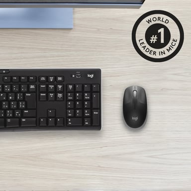 Mouse senza fili Logitech M190 a grandezza naturale