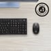 Mouse senza fili Logitech M190 a grandezza naturale