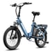 Vélo électrique pliant FAFREES F20 Flex, batterie amovible 25 Ah, 7 vitesses pour les trajets urbains - bleu