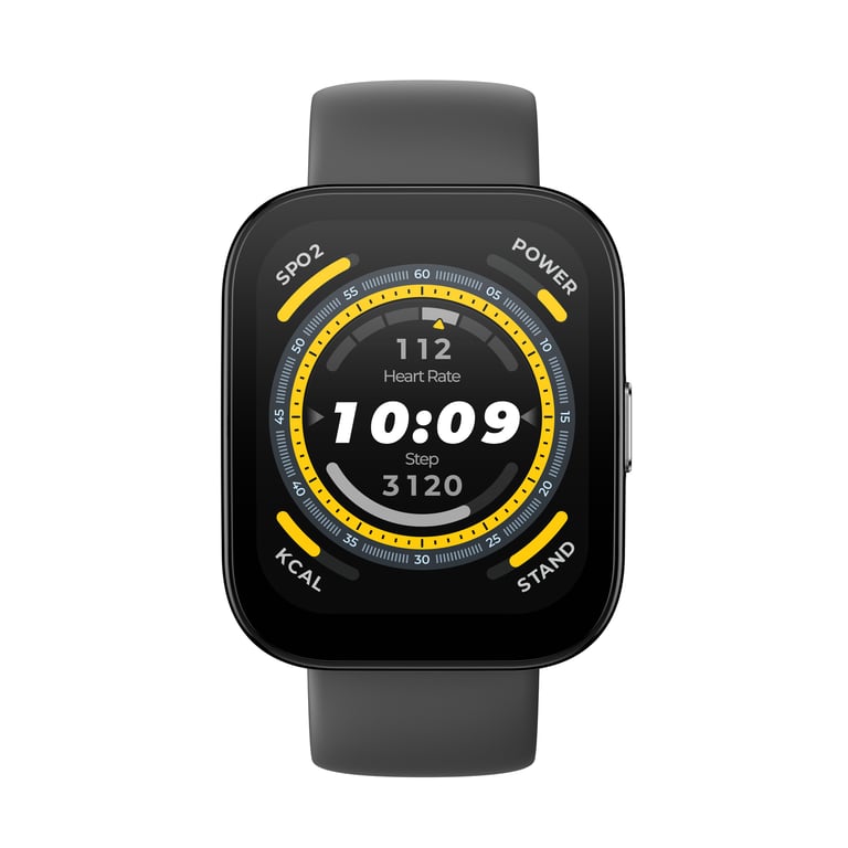 AMAZFIT  Bip 5 4,85 cm (1.91 ) LCD 38 mm Num&eacute;rique 320 x 380 pixels &Eacute;cran tactile Noir GPS (satellite) - Neuf