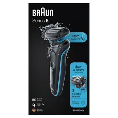 Braun Series 5 51-M1000s afeitadora de láminas Negro, Azul